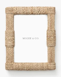 Abaca Rope Frame -Decoration Series Store AbacaRopeFrame MDCR2410 NAT 5x7 MAIN T