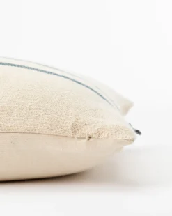 Abigail Silk Stripe Pillow Cover -Decoration Series Store AbigailSilkStripePillowCover MPLW0649 CRM 14x20 D1