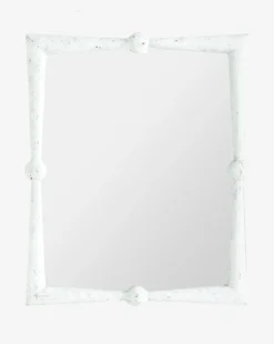 Antique White Rectangle Mirror