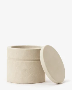 Barton Sandstone Canister 14 Barton Sandstone Canister -Decoration Series Store BartonSandstoneCanister MBTH0246 WHT L D1