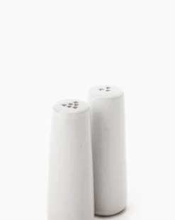 Ceramic Salt & Pepper Shakers -Decoration Series Store CeramicSalt PepperShakers MKTN0570 WHT SET2 D1