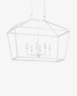 Denison White Rectangular Lantern 6 Denison White Rectangular Lantern -Decoration Series Store DenisonWhiteRectangularLantern MLHT1590 WHT OS D3
