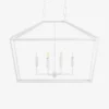 Denison White Rectangular Lantern