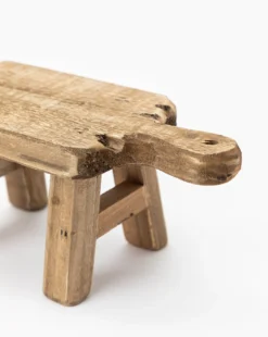 Distressed Wood Pedestal -Decoration Series Store DistressedWoodPedestal MBTH0106 WDN OS D2