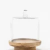 Glass Cloche With Wooden Base