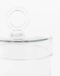 Glass Lidded Canister -Decoration Series Store GlassLiddedCanister MBTH0284 GLS D1