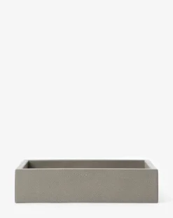 Gray Shagreen Tray 6 Gray Shagreen Tray -Decoration Series Store GrayShagreenTray MDCR2449 GRY OS D2