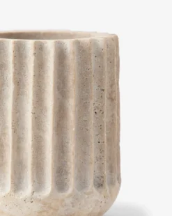 Grayson Travertine Vase -Decoration Series Store GraysonTravertineVase MDCR2440 TAN OS D1
