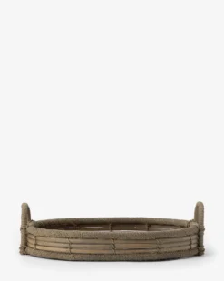 Graywash Wicker Tray 7 Graywash Wicker Tray -Decoration Series Store GraywashWickerTray MDCR2393 NAT OS D1