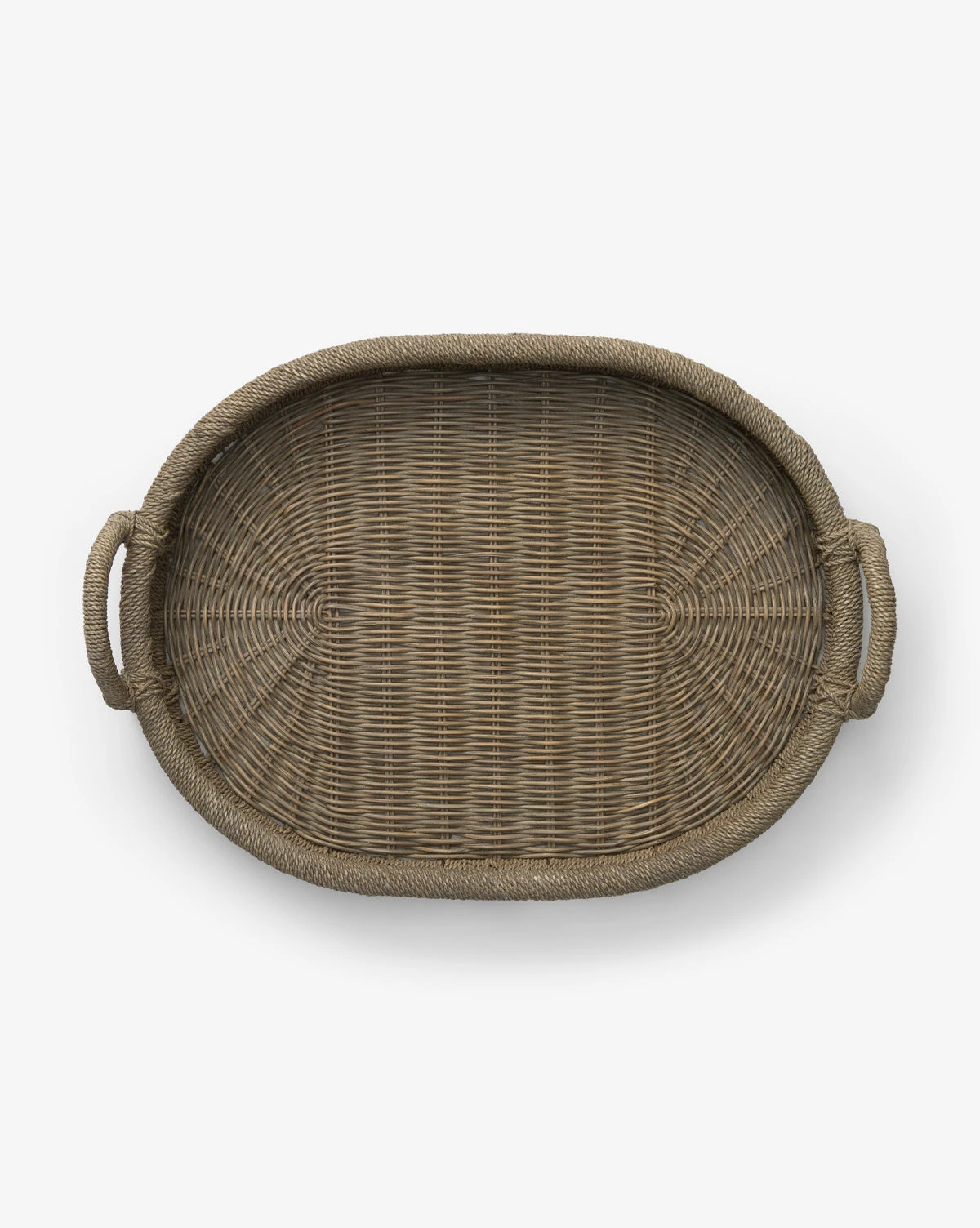 Graywash Wicker Tray 1 Graywash Wicker Tray