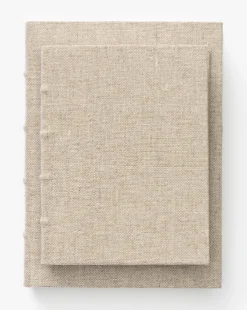 Handcrafted Linen Book -Decoration Series Store HandcraftedLinenBook MDCR1716 NAT D1 T
