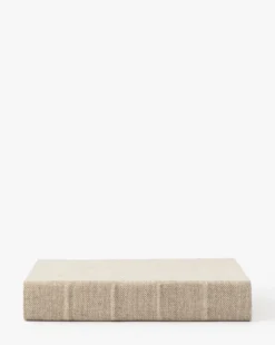 Handcrafted Linen Book -Decoration Series Store HandcraftedLinenBook MDCR1716 NAT L D1 T