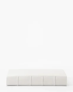 Handcrafted Linen Book -Decoration Series Store HandcraftedLinenBook MDCR1716 WHT D1