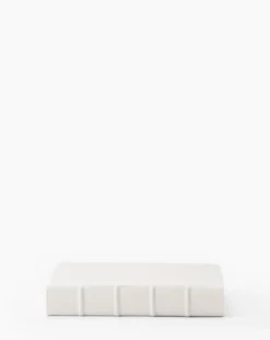 Handcrafted Linen Book -Decoration Series Store HandcraftedLinenBook MDCR1716 WHT D2