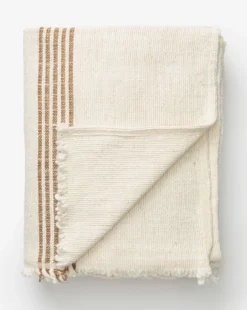 Helena Soft Fringe Camel & Cream Blanket -Decoration Series Store HelenaSoftFringeCamel CreamBlanket MBED0136 CAM Q D1