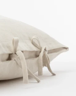 Kara Linen Pillow Cover -Decoration Series Store KaraLinenPillowCover WHT