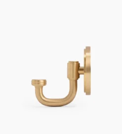 Kent Single Brass Hook -Decoration Series Store KentSingleBrassHook MDCR2388 SBR SGL D1