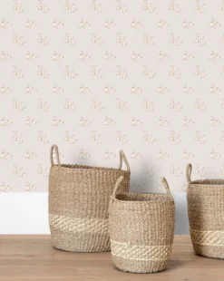 Bunnies Wallpaper -Decoration Series Store KidsWallpaper 112 Bunnies Grey R1 V2