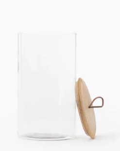 Leather Pull Lidded Jars -Decoration Series Store LeatherPullLiddedJars MKTN0518 GLS D1