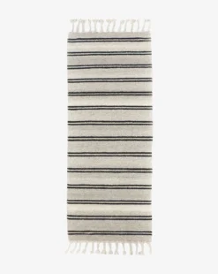 Soliel Handwoven Wool Rug -Decoration Series Store MRUG0576 BLU 3x10 SolielFringeWovenRug