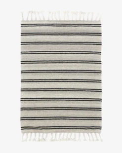 Soliel Handwoven Wool Rug -Decoration Series Store MRUG0576 BLU 5x8 SolielFringeWovenRug