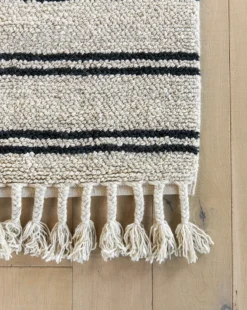 Soliel Handwoven Wool Rug -Decoration Series Store MRUG0576 BLU SolielFringeWovenRug D1