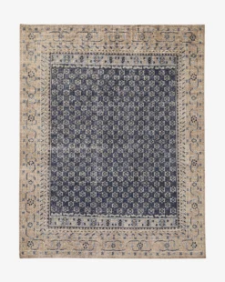 Anya Indigo Hand-Knotted Wool Rug