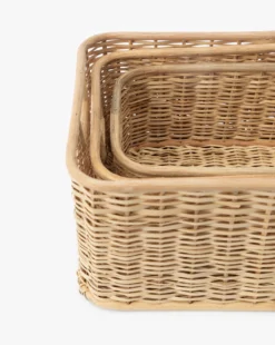 Bloomingville Palm & Rattan Basket -Decoration Series Store Palm RattanBasket MDCR2843 NAT D2 T