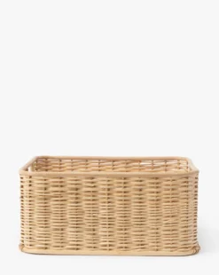 Bloomingville Palm & Rattan Basket -Decoration Series Store Palm RattanBasket MDCR2843 NAT L MAIN T
