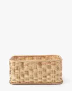 Bloomingville Palm & Rattan Basket -Decoration Series Store Palm RattanBasket MDCR2843 NAT M MAIN T