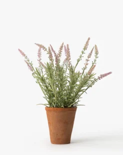 Potted Faux Lavender Topiary