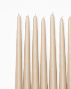 Sandstone Taper Candles (Set Of 12) -Decoration Series Store SandstoneTaperCandles Setof12 MDCR2201 SND S12 D1