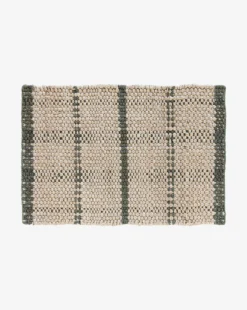 Simple Checkered Jute Doormat