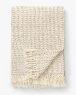 Stonewashed Waffle Cotton Throw -Decoration Series Store StonewashedWaffleCottonThrow MBED0245 SND 50x70 D1