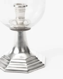 Tottenham Taper Holder -Decoration Series Store TottenhamTaperHolder MDCR2802 SLV OS D2 T