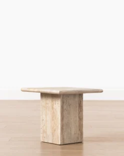 Travertine Side Table -Decoration Series Store TravertineSideTable MFRN1532 NAT OS D1 T
