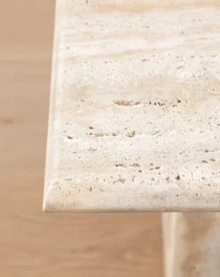 Travertine Side Table -Decoration Series Store TravertineSideTable MFRN1532 NAT OS D2 T