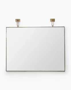 Trenton Wall Mirror -Decoration Series Store TrentonWallMirror MMIR0174 BRS 48x32 MAIN