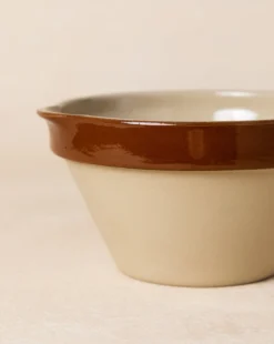 Vintage French Glazed Bowl -Decoration Series Store VintageFrenchGlazedBowl MKTN0671 CRM L D1 T