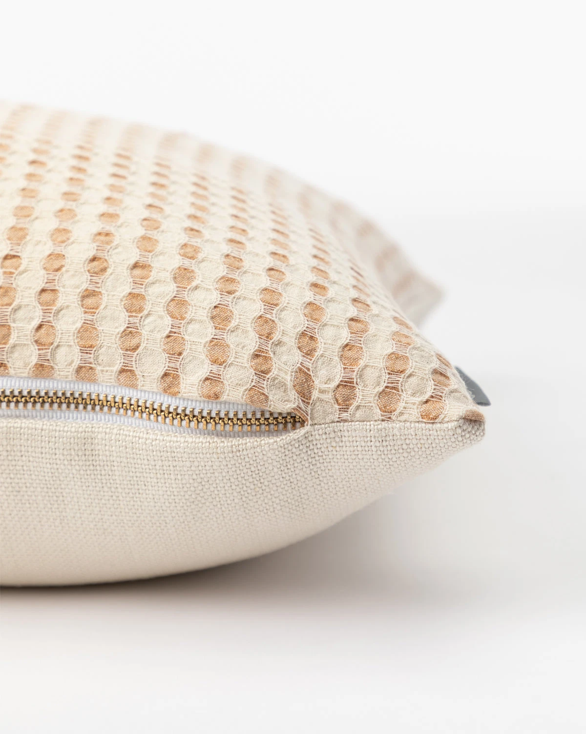 Vintage Orange Waffle Check Pillow Cover No. 2 2 Vintage Orange Waffle Check Pillow Cover No. 2 - Image 2