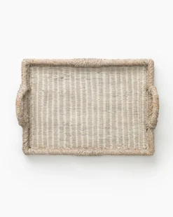 Whitewashed Handled Tray -Decoration Series Store WhitewashedHandledTray MDCR2287 GRY L