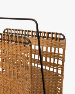 Woven Magazine Rack -Decoration Series Store WovenMagazineRack MDCR2617 NAT OS D2