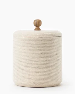 Wrapped Lidded Container -Decoration Series Store WrappedLiddedContainer MDCR2404 NAT L