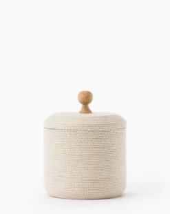 Wrapped Lidded Container -Decoration Series Store WrappedLiddedContainer MDCR2404 NAT S